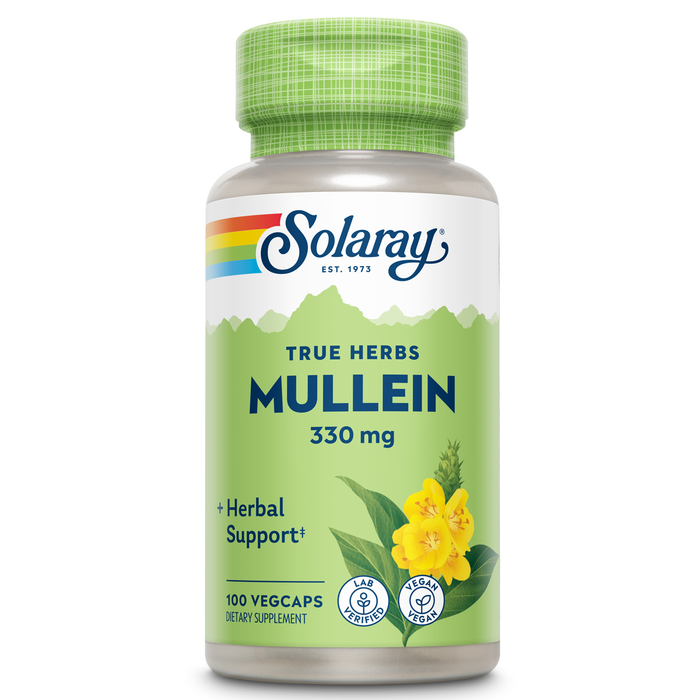 Solaray Mullein Leaf 330 mg - Soothing Herbal Support - Mullein Capsules Traditionally Used to Support Health and Wellness - Vegan, Non-GMO, Lab Verified, 60-Day Guarantee, 100 Servings, 100 VegCaps