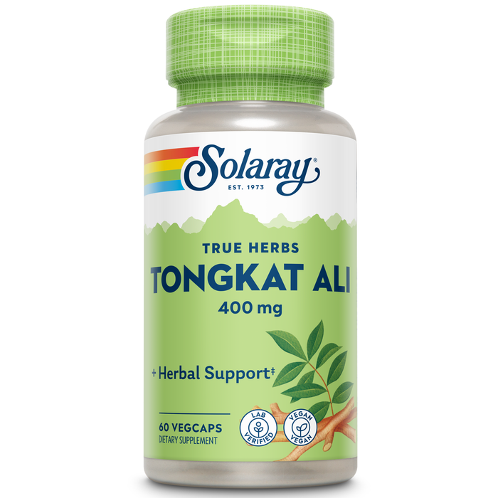 SOLARAY Tongkat Ali 400 mg - Longjack Tongkat Ali for Men - Herbal Support for Men's Health and Vitality - Vegan, Non-GMO, Lab Verified - 60 Servings, 60 VegCaps