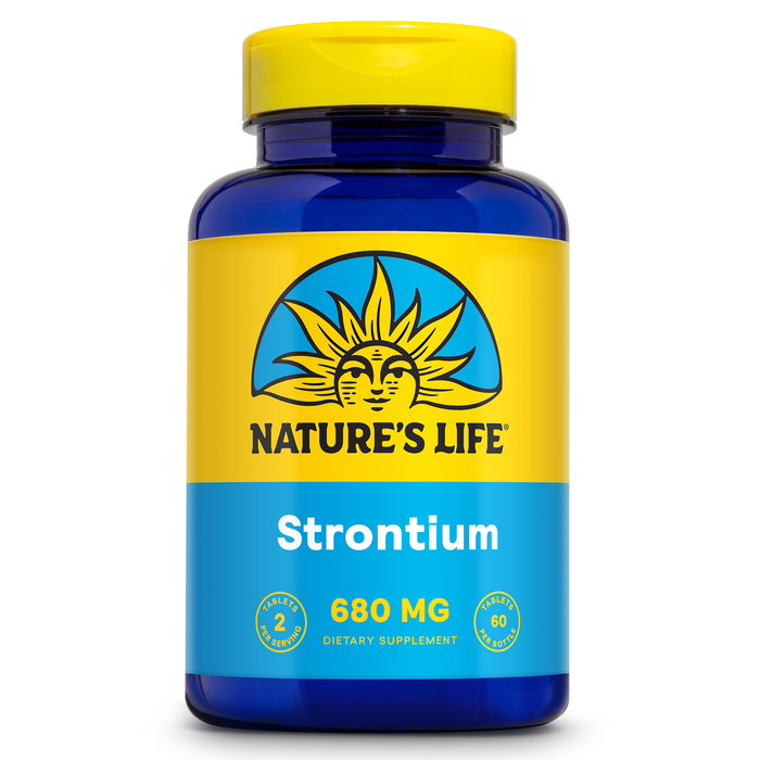 NATURE'S LIFE Strontium Citrate 680mg - Chelated Strontium Supplement - Trace Minerals Support - High Absorption, Gentle Digestion, 60-Day Guarantee, Lab Verified, 30 Servings, 60 Vegetarian Tablets