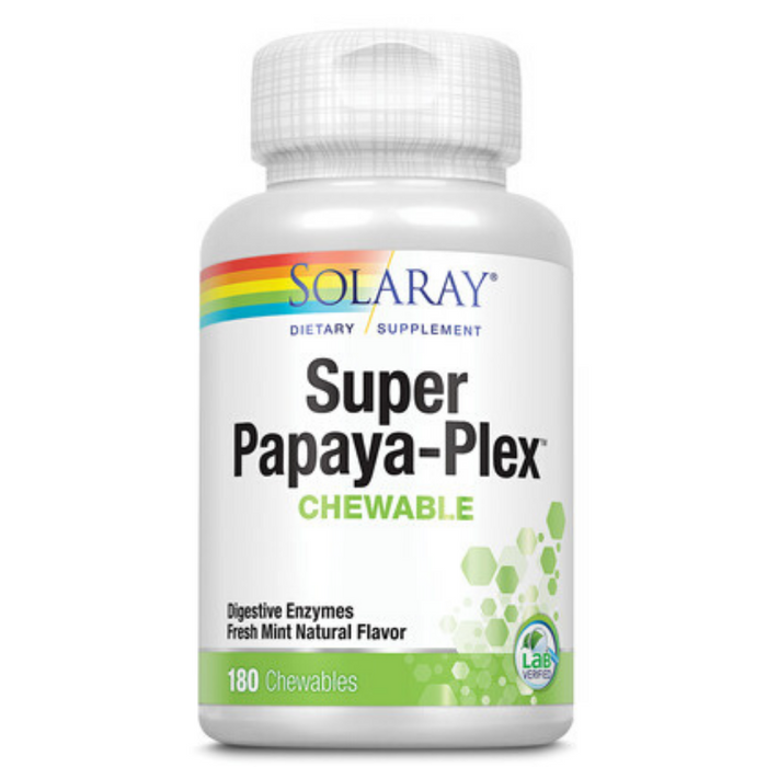 Solaray Super Papaya-Plex Mint Chewable Tablets | 180 Count