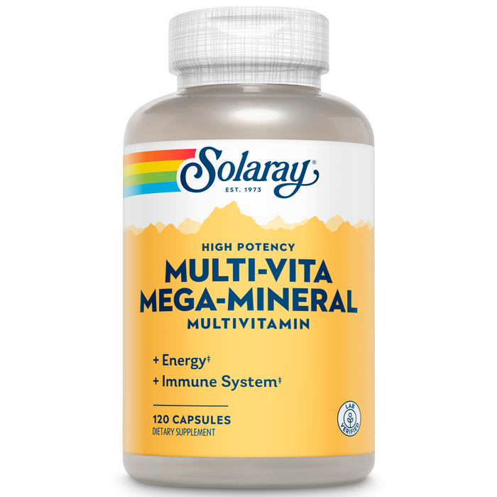 Solaray Multi-Vita Mega-Mineral Multi-Vitamin Capsules | 120 Count