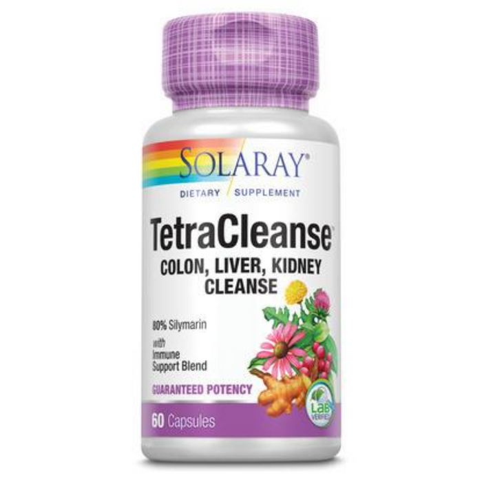 Solaray Guaranteed Potency Tetra Cleanse, Capsules | 60 Count