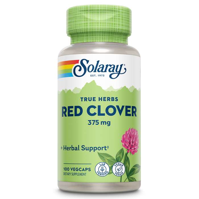 Solaray Red Clover Blossom, Veg Cap (Btl-Plastic) 375mg | 100ct